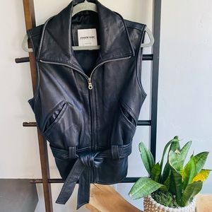 Andrew Marc Additions leather vest
